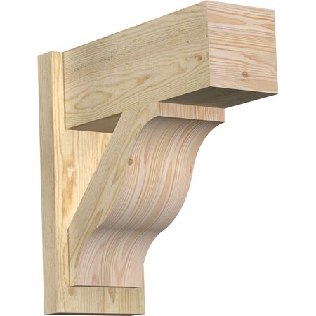Ekena Millwork Funston Block Rough Sawn Outlooker, Douglas Fir, 8"W x 20"D x 20"H OUT08X20X20FST05RDF